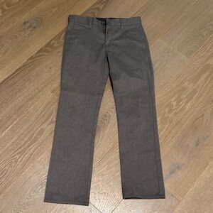 Gray Straight-Leg Pants